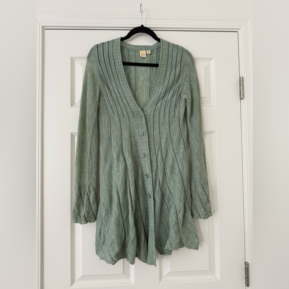 Anthropologie Yellow Bird Wool Boho Duster Cardigan